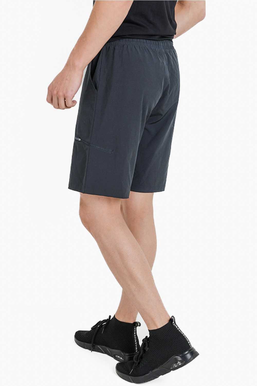 Active Drawstring Shorts with Zippered Pouch