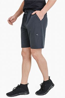 Active Drawstring Shorts with Zippered Pouch