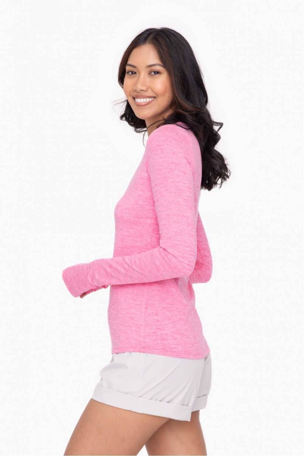 Active Long Sleeve Pullover with Thumb Holes