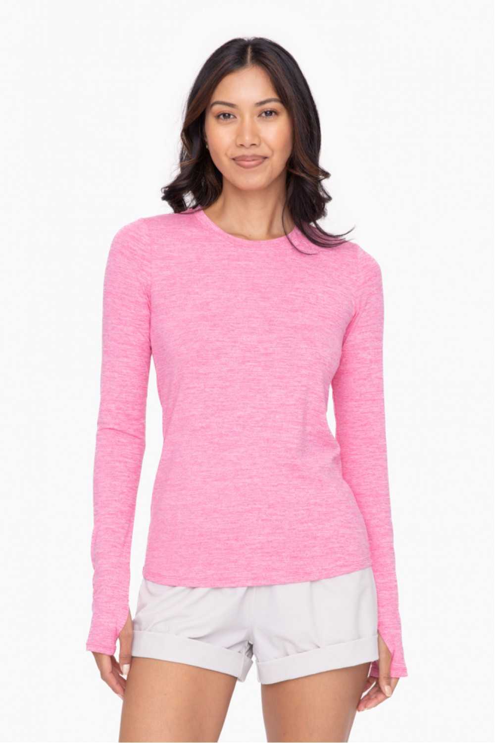 Active Long Sleeve Pullover with Thumb Holes
