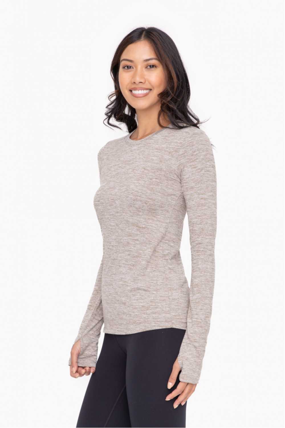 Active Long Sleeve Pullover with Thumb Holes