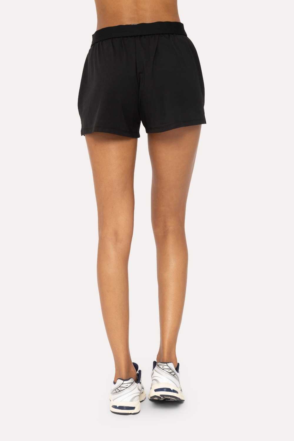 Air Essentials Foldover Waist Mini Lounge Shorts Black