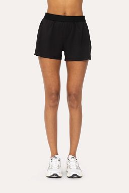 Air Essentials Foldover Waist Mini Lounge Shorts Black