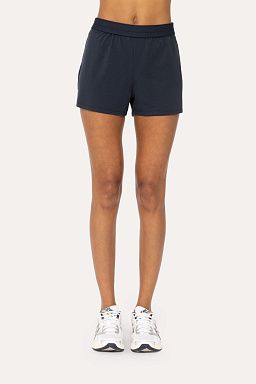 Air Essentials Foldover Waist Mini Lounge Shorts Navy