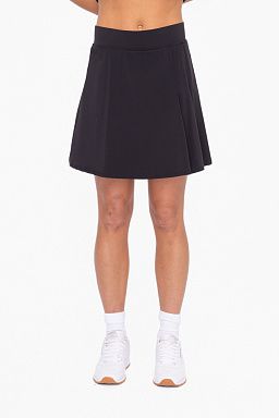 Back Pleated Tennis Skirt Black