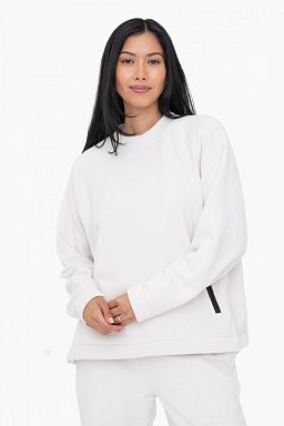 Boxy Fleece Crew Neck Pullover