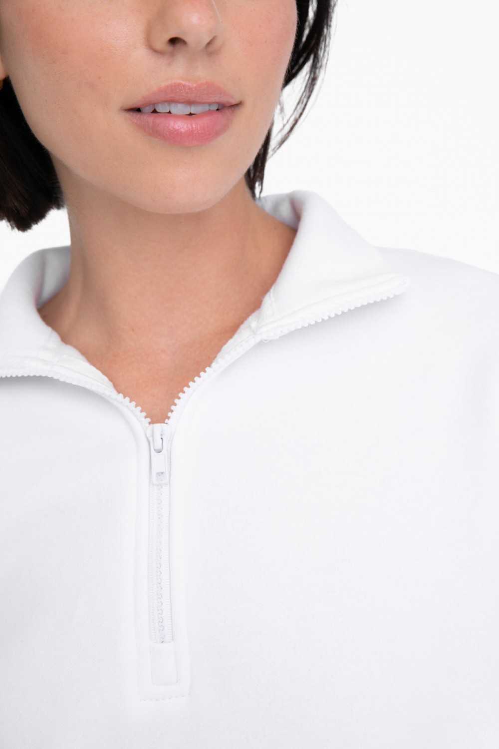 Boyfriend Fit Brushed Fleece Half Zip