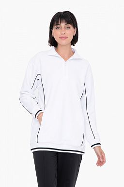 Boyfriend Fit Brushed Fleece Half Zip