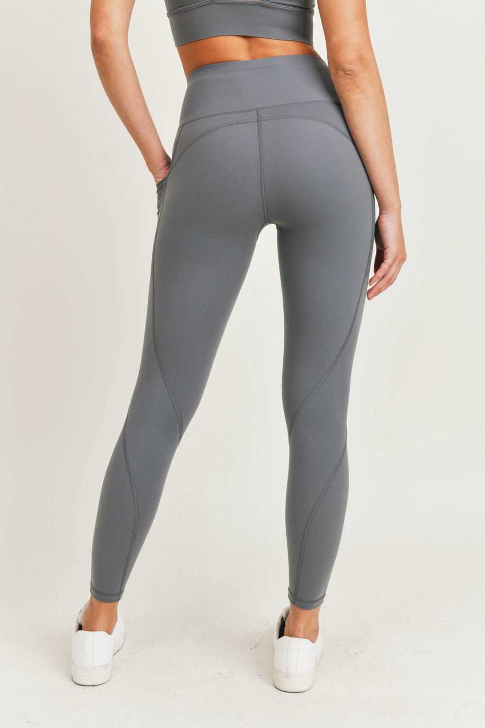 BRONZE Contour Band Essential Lycra High-Waisted Leggings