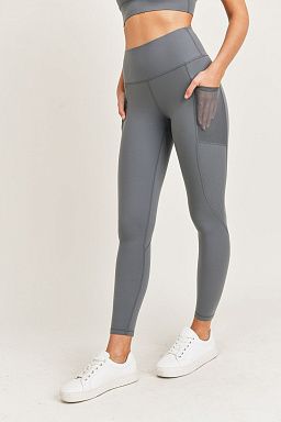 BRONZE Contour Band Essential Lycra High-Waisted Leggings