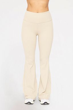 BRONZE Lycra-Blend High-Waisted Flare Leggings Marsh