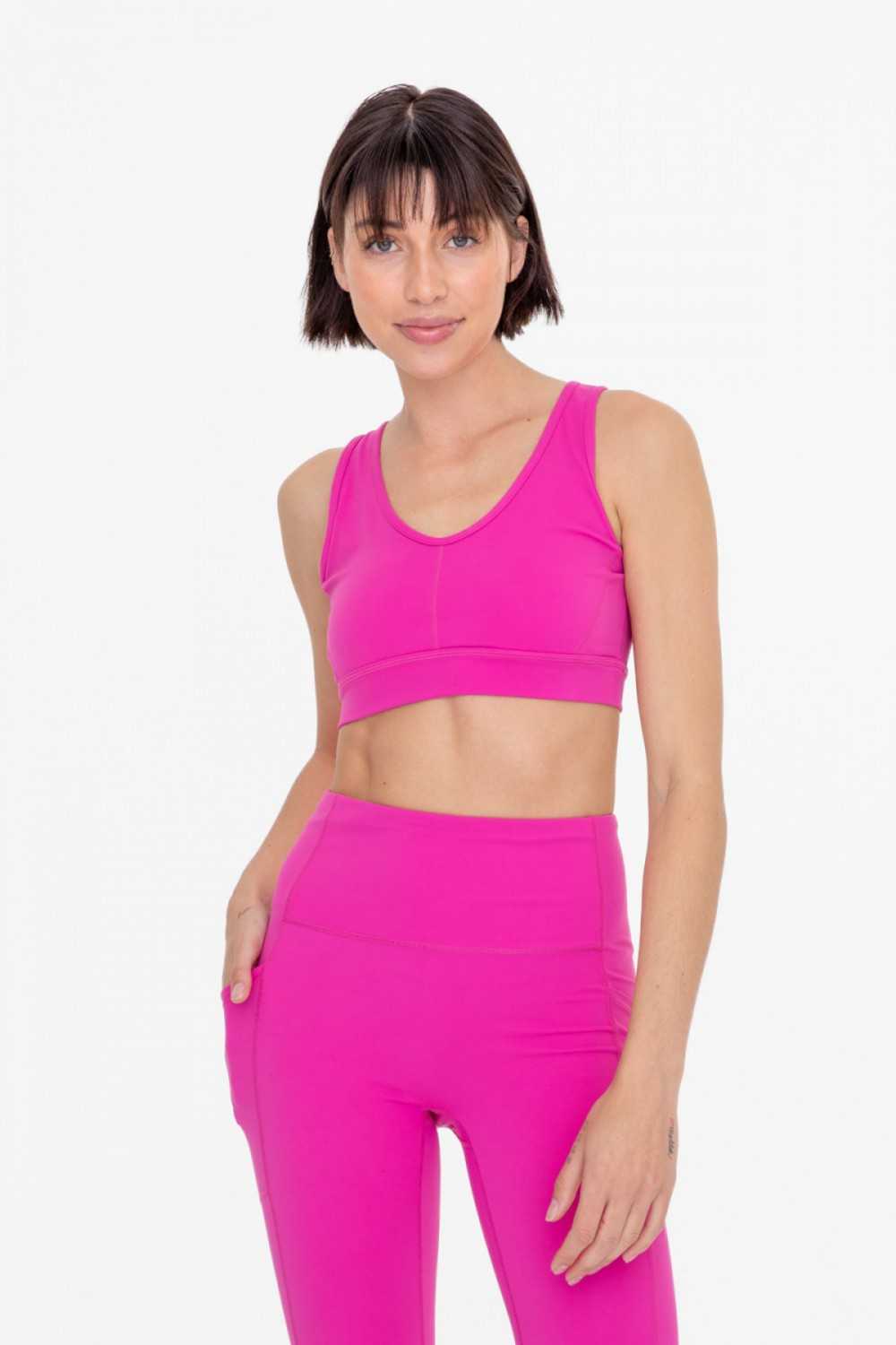 BRONZE Newport Cutout Overlay Back Performance Sports Bra