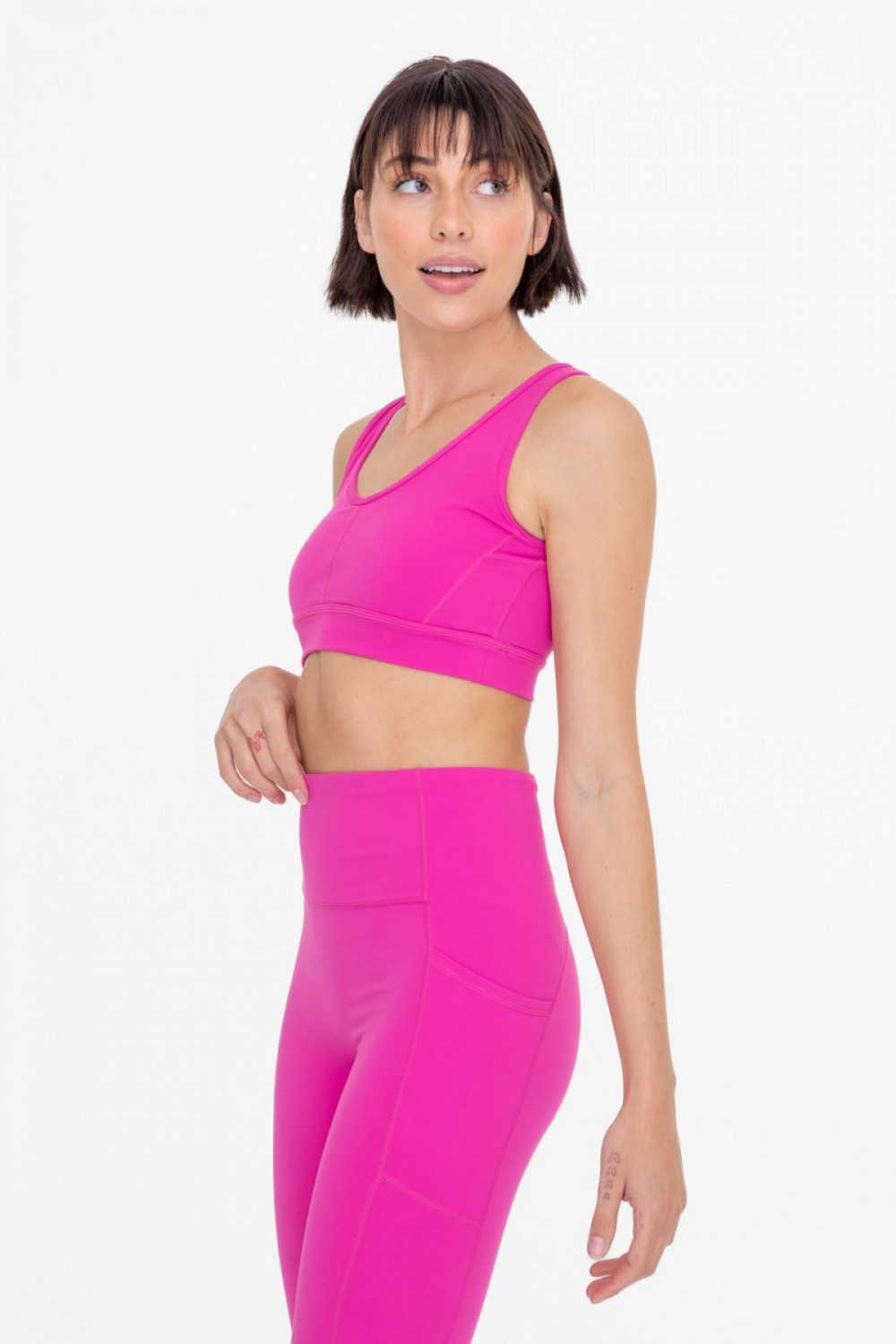 BRONZE Newport Cutout Overlay Back Performance Sports Bra