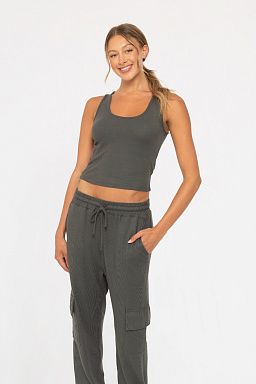 Brushed Hacci Lounge Tank Top Urban grey