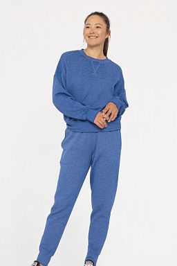 Burned Out Crewneck Sweater Team blue