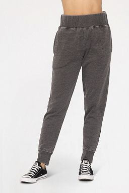 Burned Out Fleece Joggers Black