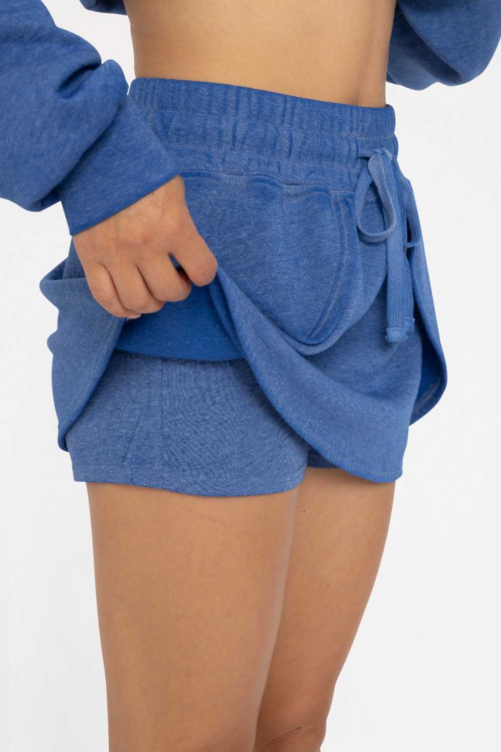 Burned Out Fleece Skirt Team blue