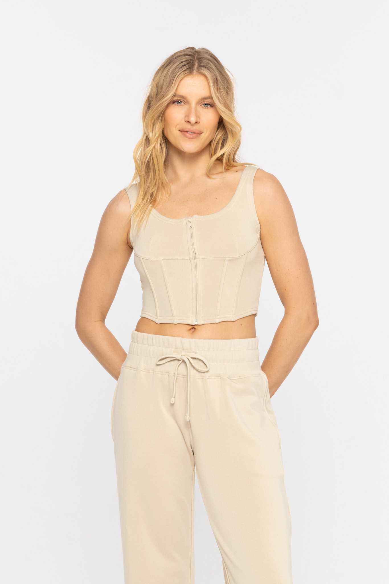 Casual Tank Top Green khaki