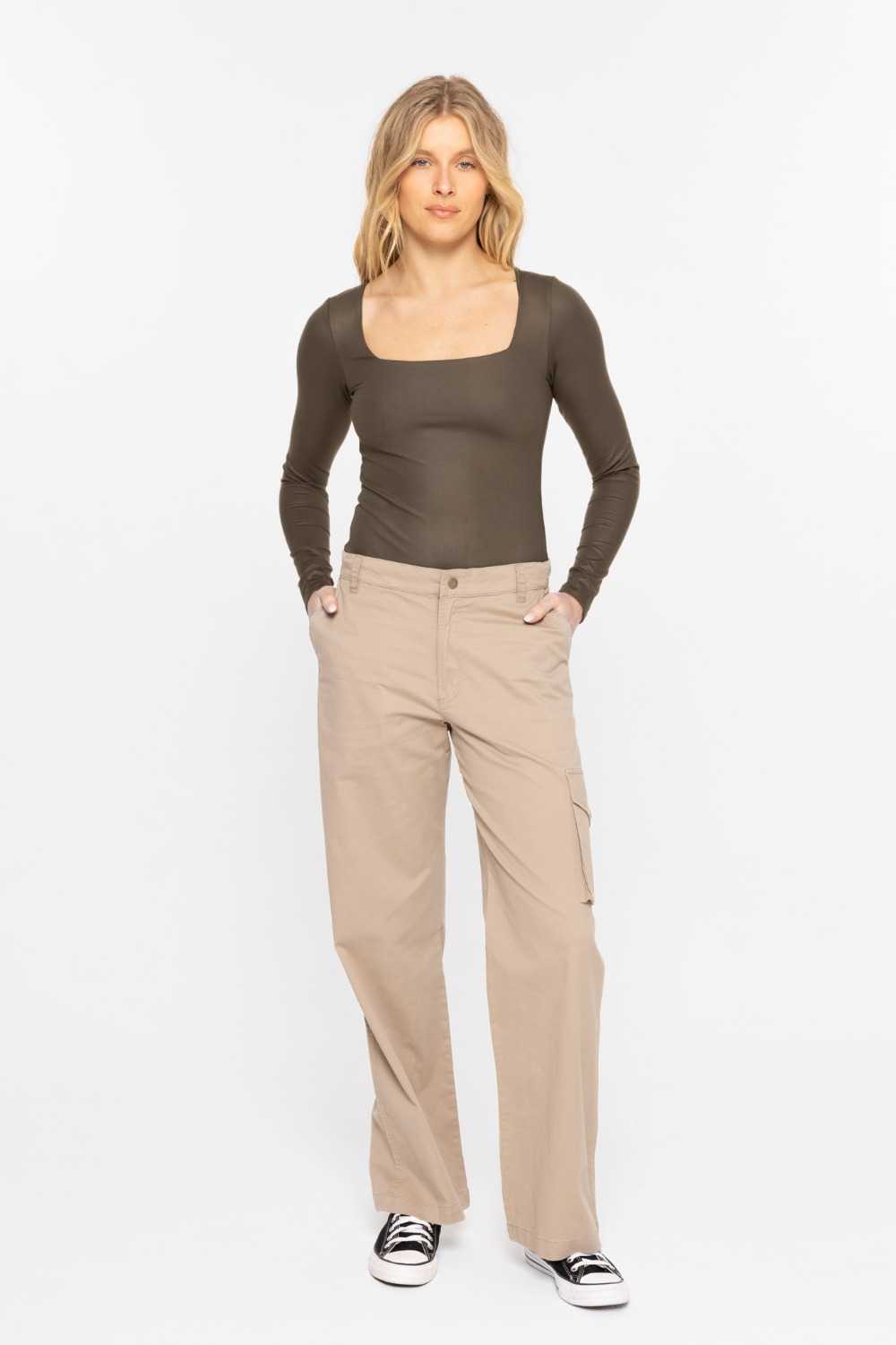 Classic Cotton Cargo Pants Khaki