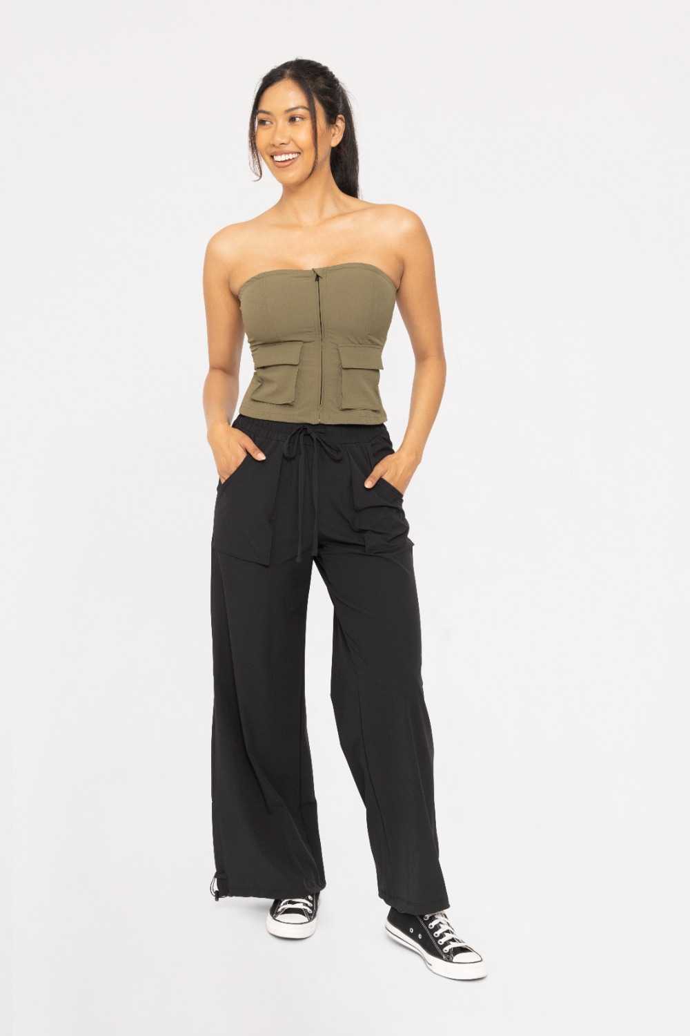 Convertible Cargo Pants Black