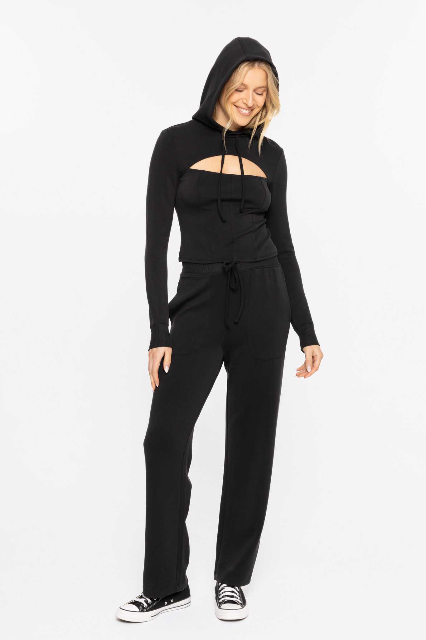 Corsetedge Statement Hoodie Black