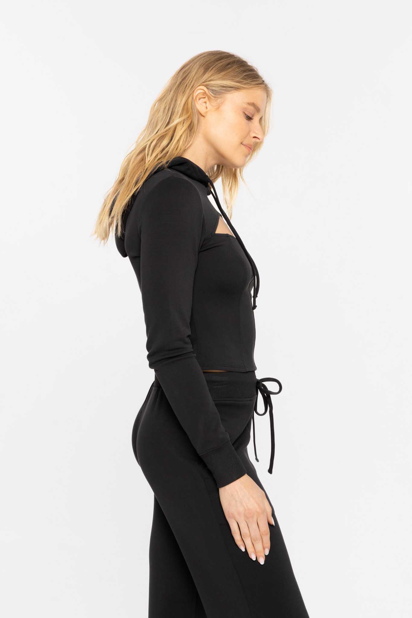 Corsetedge Statement Hoodie Black