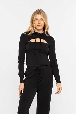 Corsetedge Statement Hoodie Black