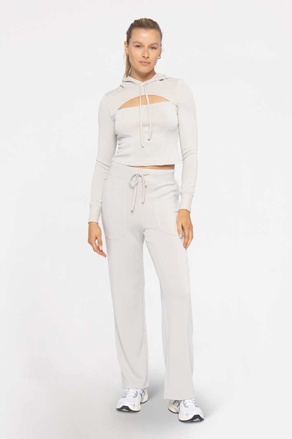 Corsetedge Statement Hoodie Pale grey
