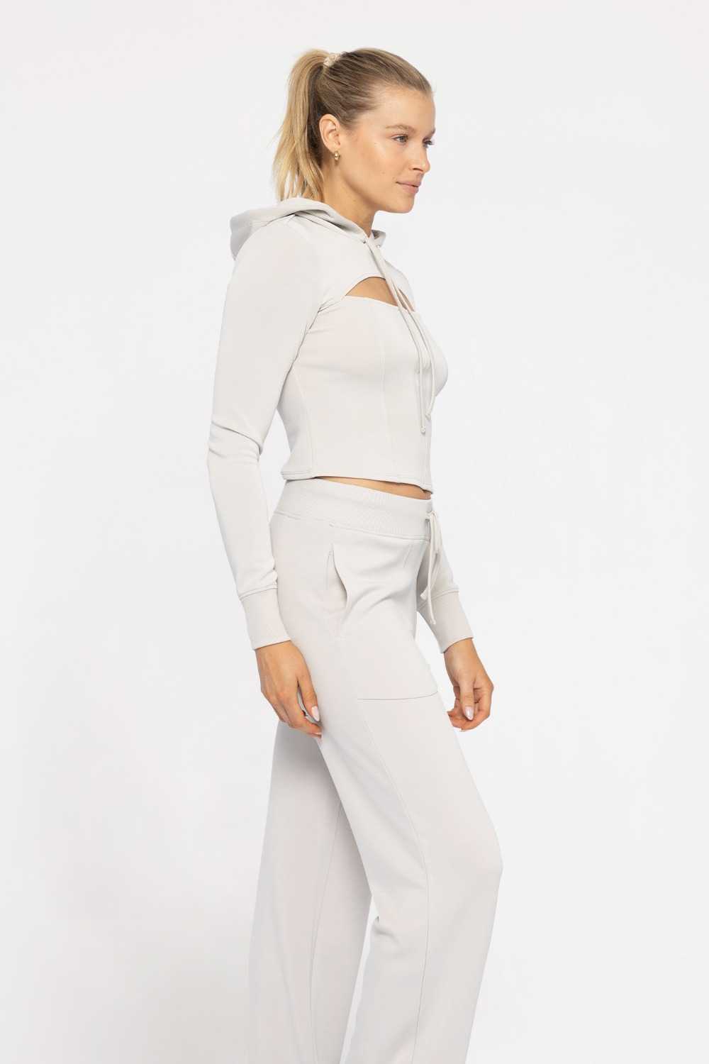 Corsetedge Statement Hoodie Pale grey
