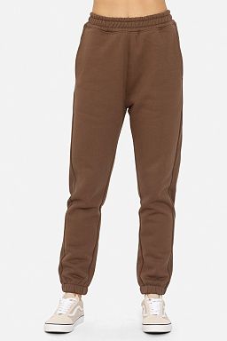 Cotton Blend Fleece Joggers Dark earth