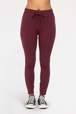 Cotton Blend Slim Fit Foldover Jogger Plum 24