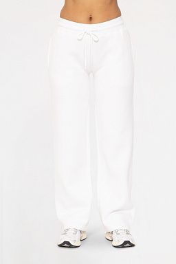 Cotton Blend Sweat Pants White