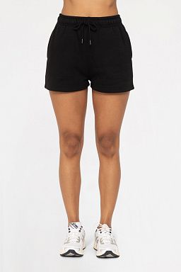 Cotton Blend Sweat Shorts Black