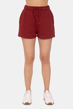 Cotton Blend Sweat Shorts Red velvet