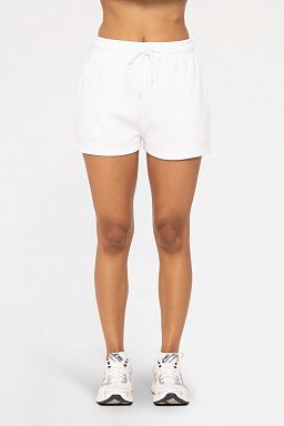 Cotton Blend Sweat Shorts White