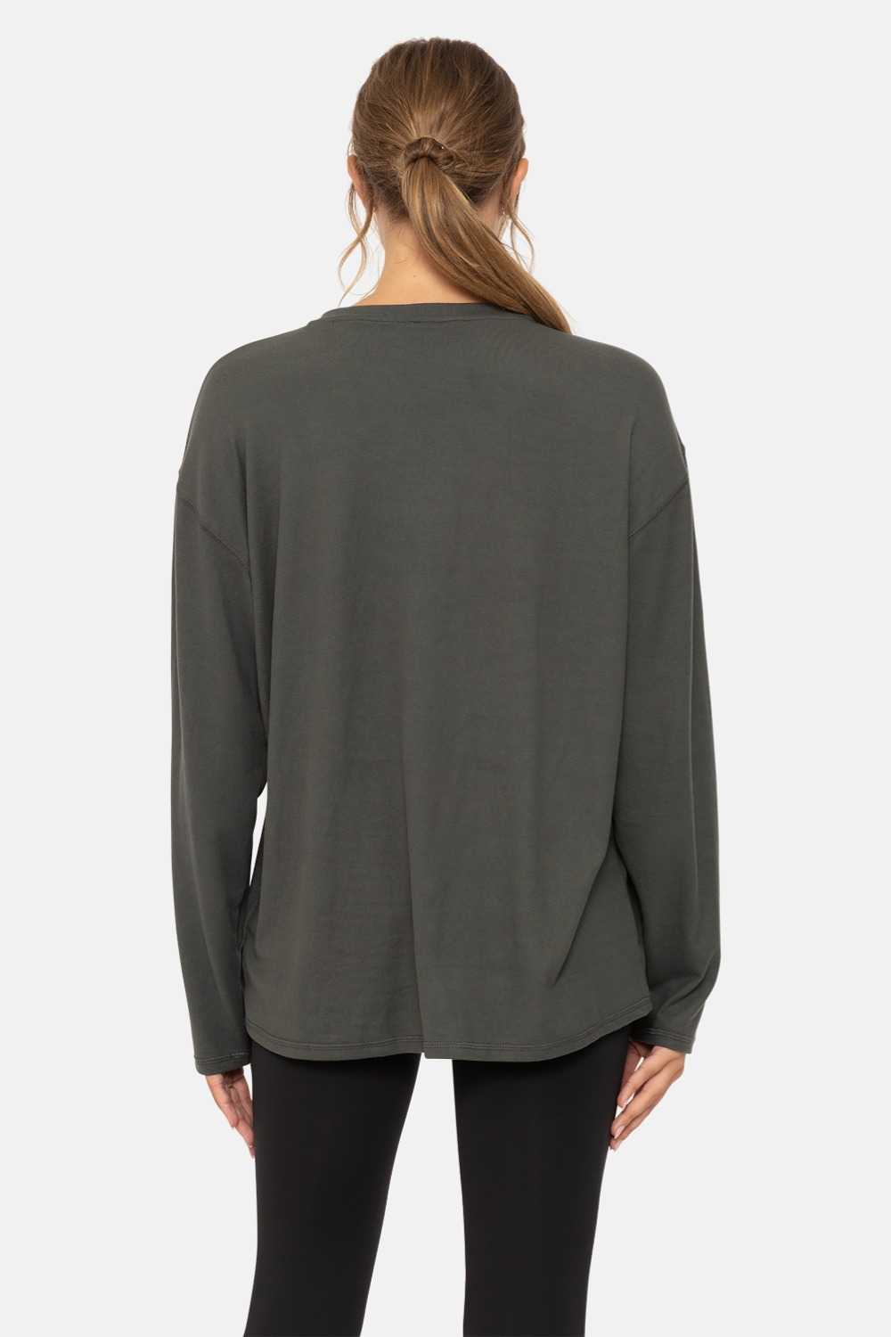 Cozy Boyfriend Hacci Long Sleeve Urban grey