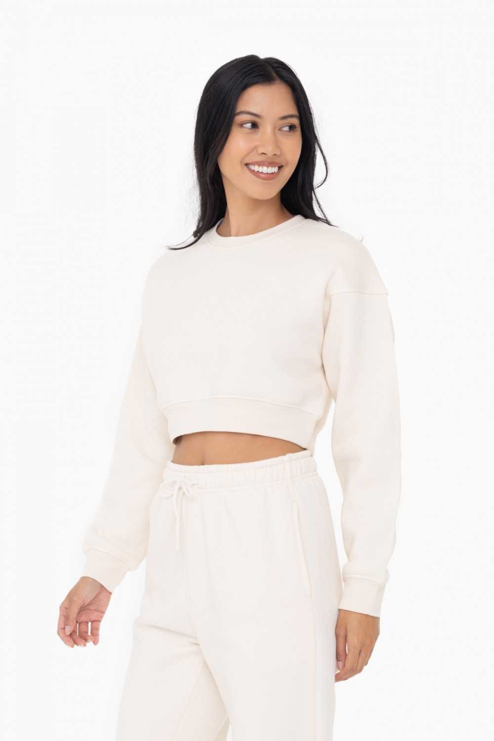 Cropped Fleece Sweatshirt