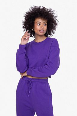 Cropped Fleece Sweatshirt