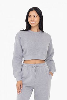 Cropped Fleece Sweatshirt