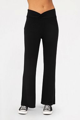 CrossPleat Flare Lounge Pants Black