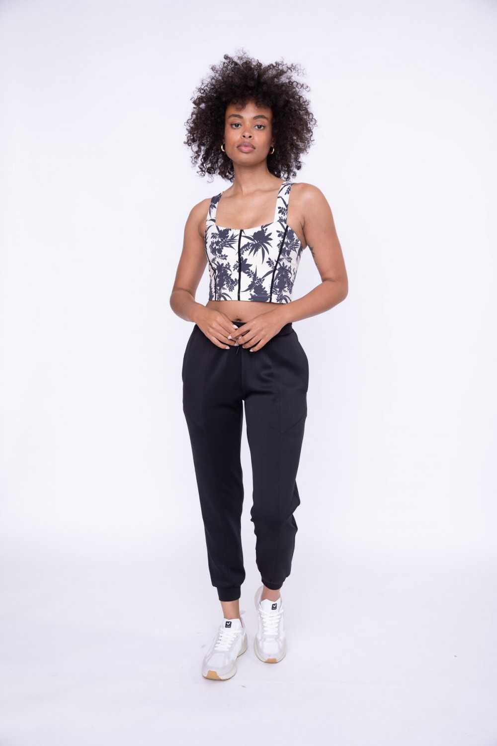 Cuffed Joggers with Zippered Pockets