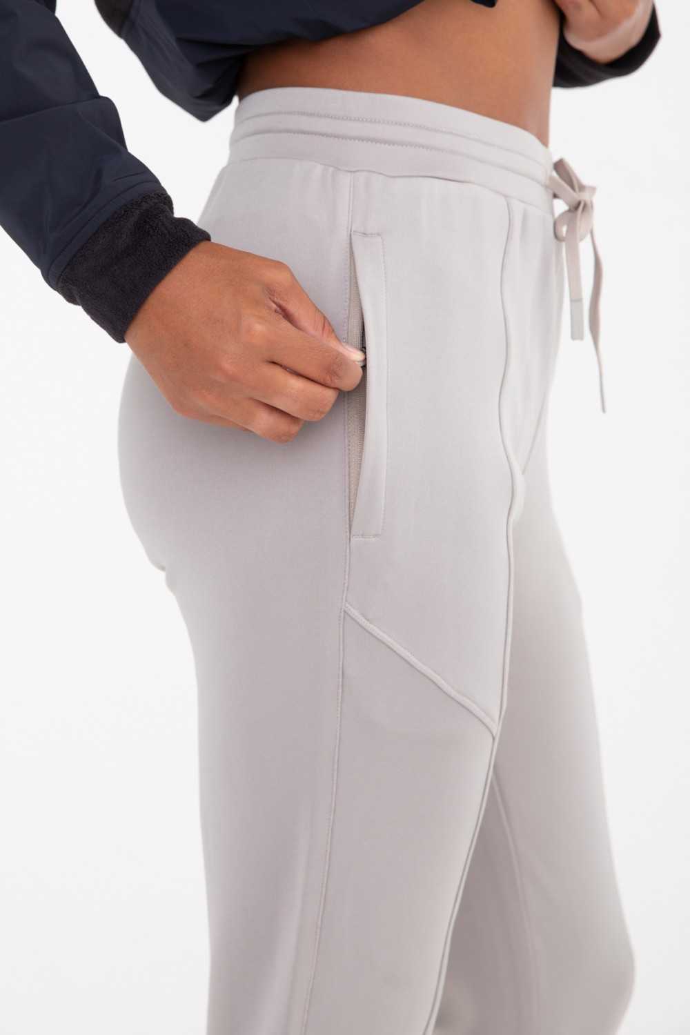 Cuffed Joggers with Zippered Pockets