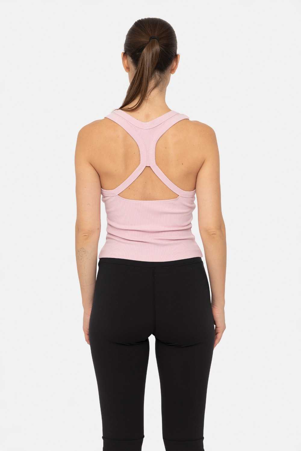 Cutout Keyhole Ribbed Racerback Tank Top Cool mauve