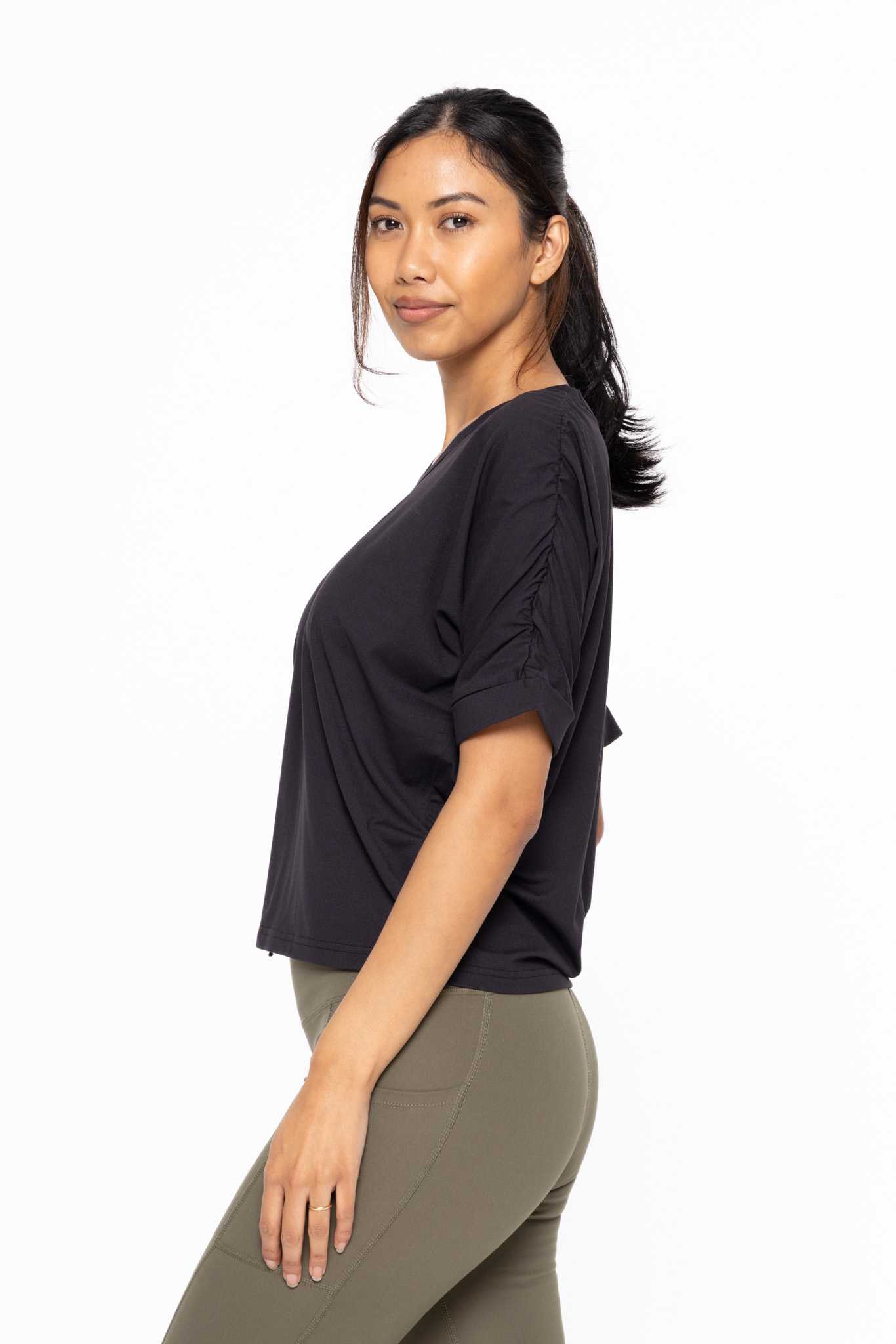 Elegant Touch Loose Fit Tee Black