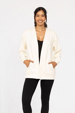 Elevated Button Down Cardigan Bone 24