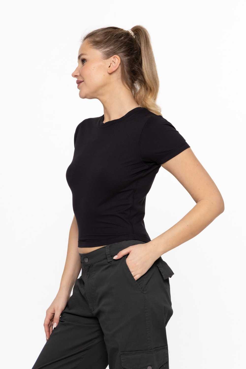 Essential Cotton Baby Tee Black