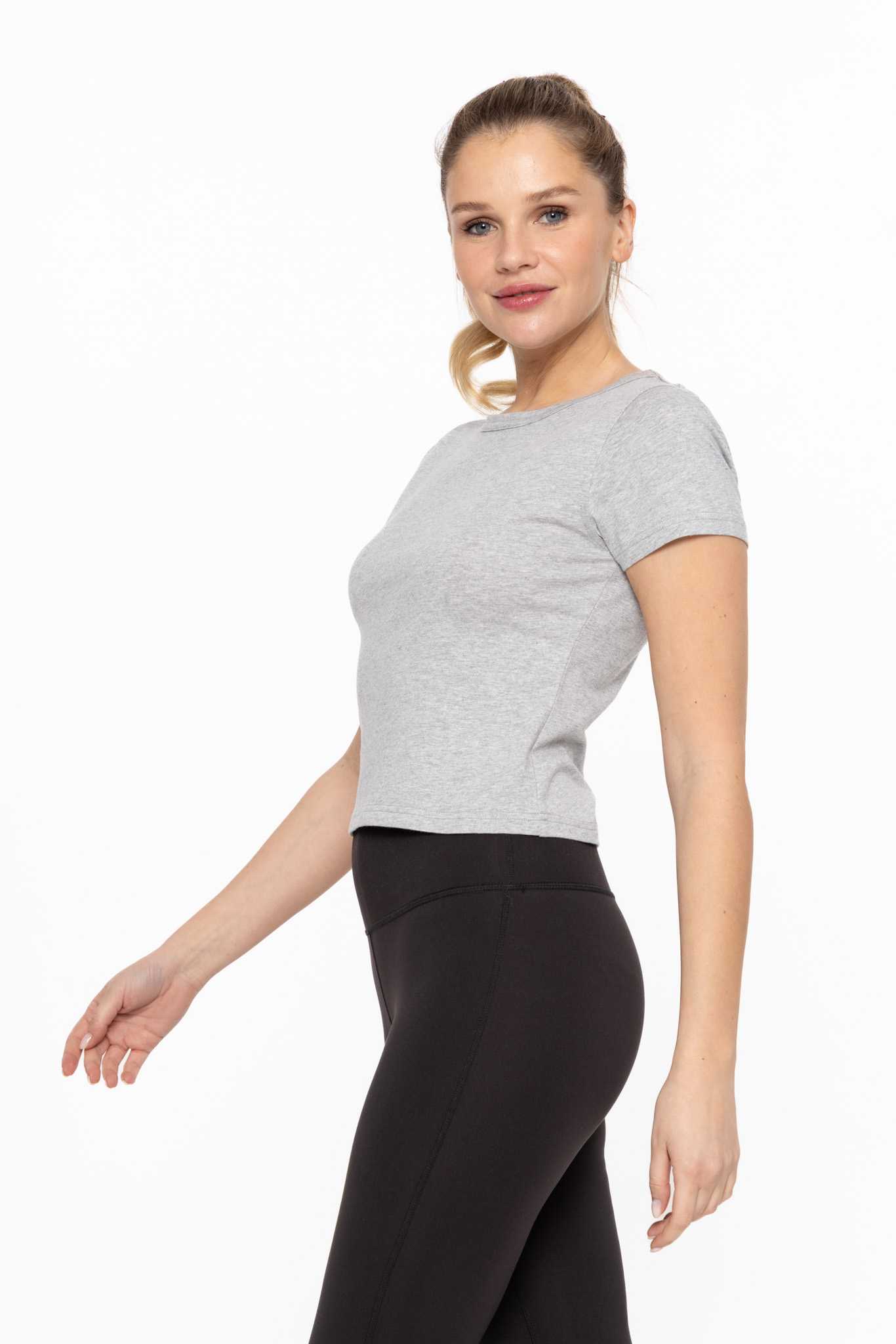 Essential Cotton Baby Tee Heather grey