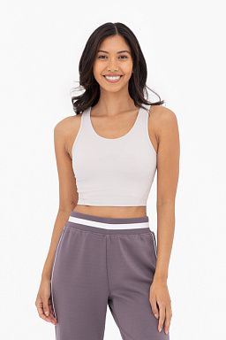 Essential Elongated Sports Bra Pale grey