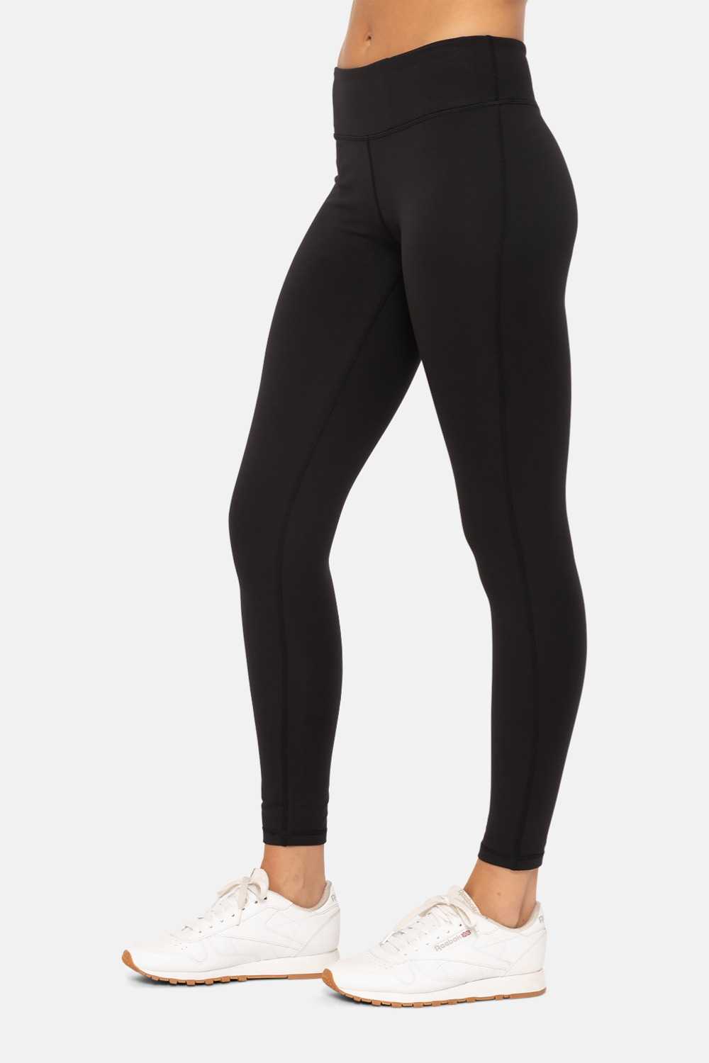 Essential Mid-Waist Leggings with Key Pocket Black