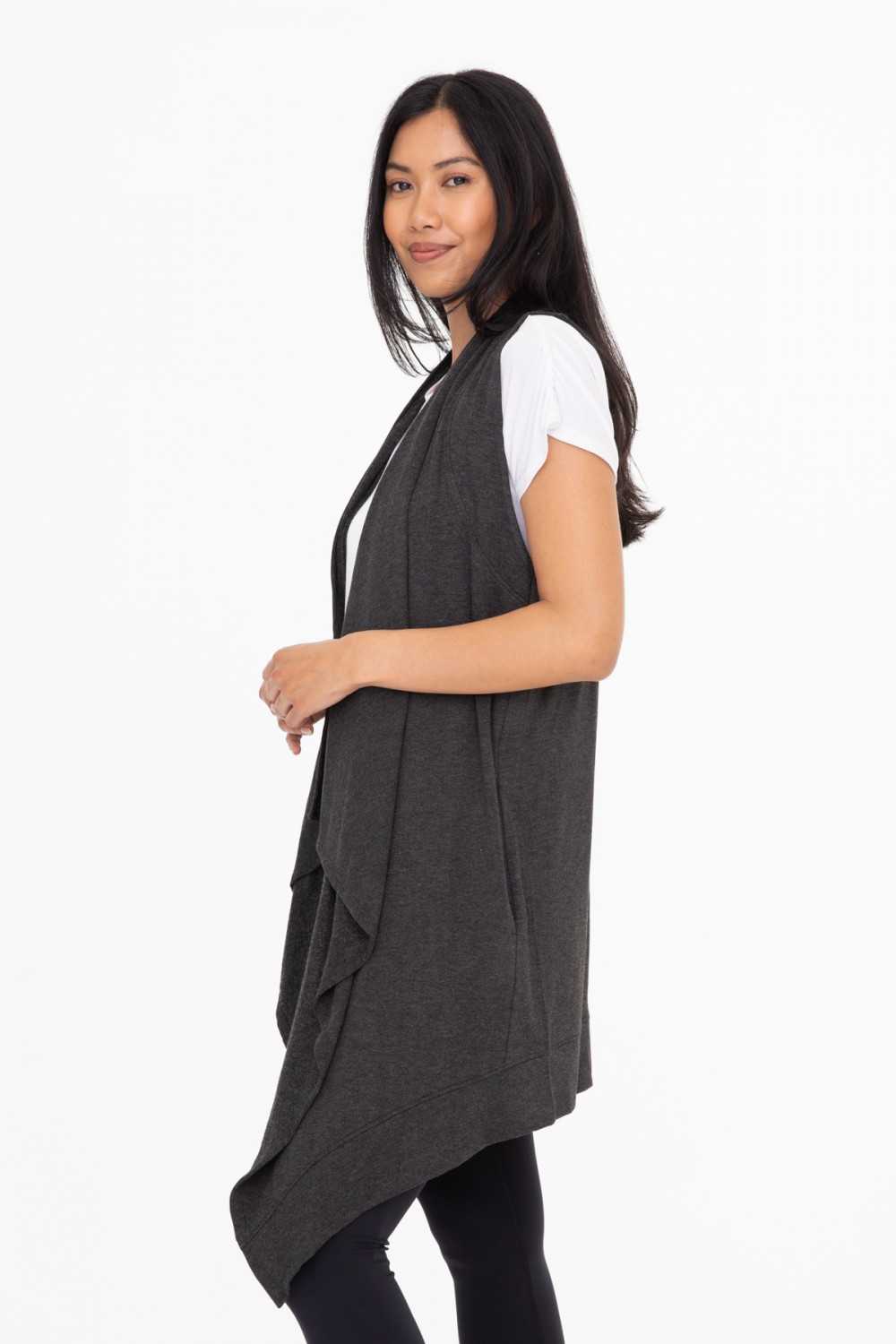 Fleece Waterfall Vest